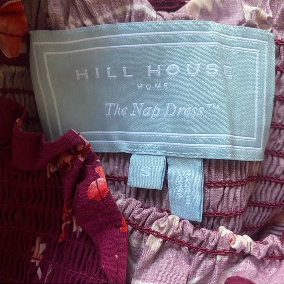 NWOT Hill House “The Nap Dress” in Burgundy Pink Botanical Print - Picture 8 of 8
